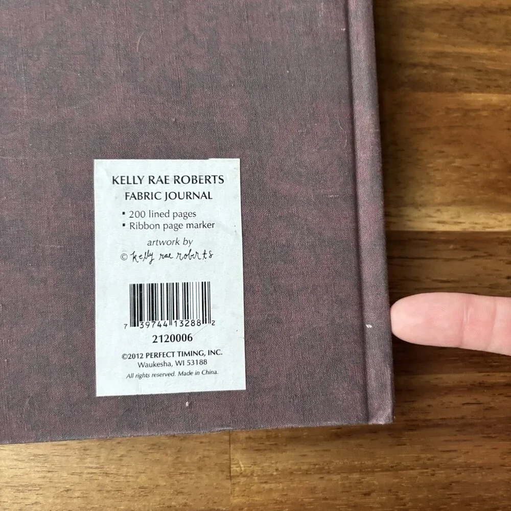 KELLY RAE ROBERTS Fabric Journal “Everything Shapes Us” 2012 Notebook NEVER USED